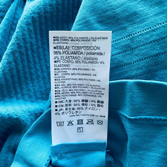 Salomon Essential Warm Top Base Layer Mock Neck Long Sleeve Blue Size Large NEW - Picture 10 of 10